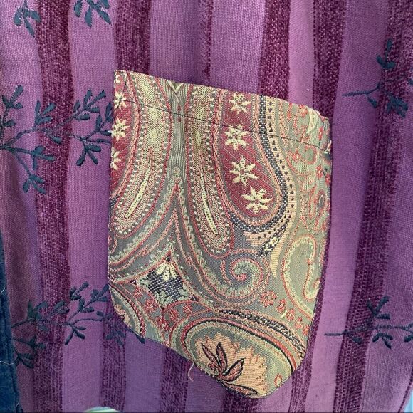 Vintage Liz & Me mixed media tapestry mandarin collar jacket - Picture 3 of 7